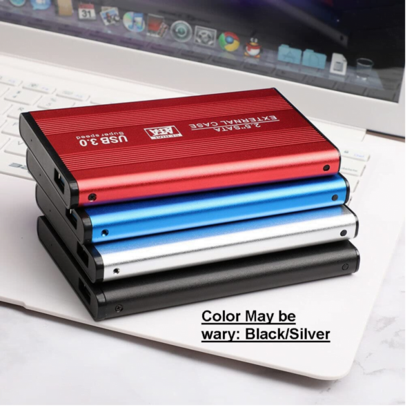 Exeller 2.5" SATA Laptop External Hard Drive Case - USB 3.0 Silver Lining - Image 3