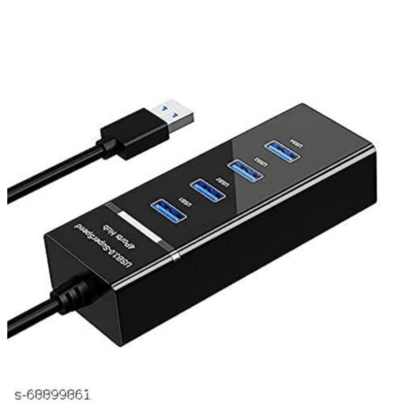 Exeller 4 Port USB 3.0 Hub - Compatible with Laptops, Desktops, Smartphones