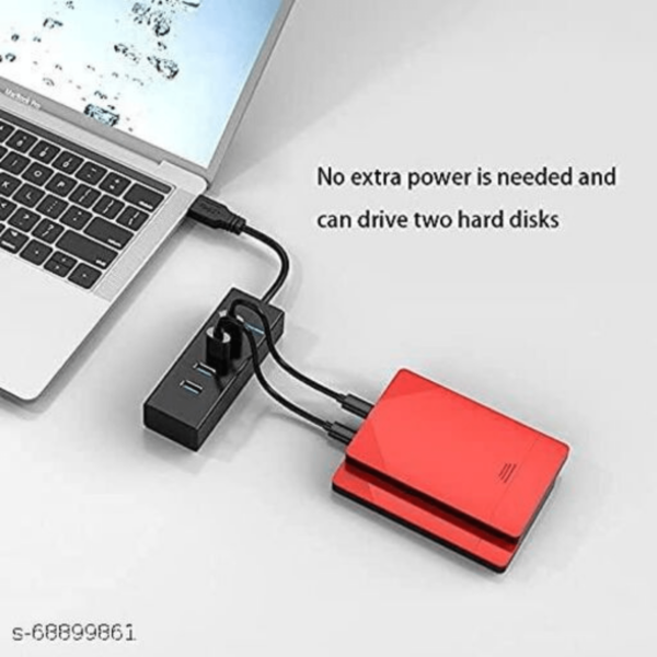 Exeller 4 Port USB 3.0 Hub - Compatible with Laptops, Desktops, Smartphones - Image 3